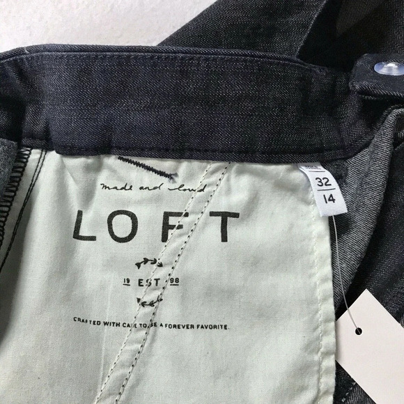 LOFT NWT Dark Wash Shorts Women 14/32 - Picture 8 of 9